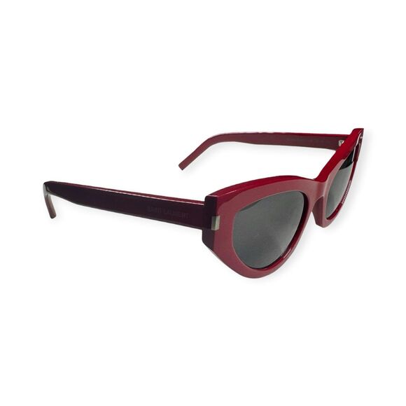 Saint Laurent Grace Cateye Sunglasses SL 215 001 Burgundy Rare VTG main image 6